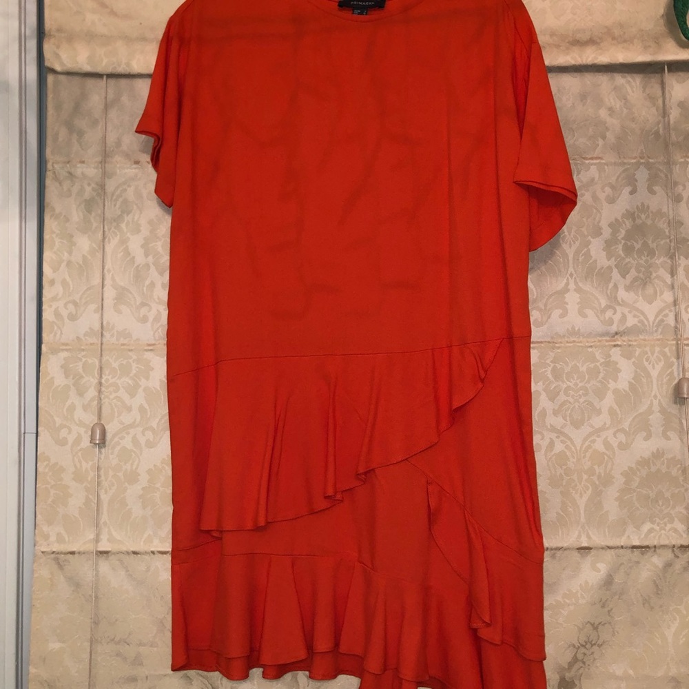 Orange Shift Dress